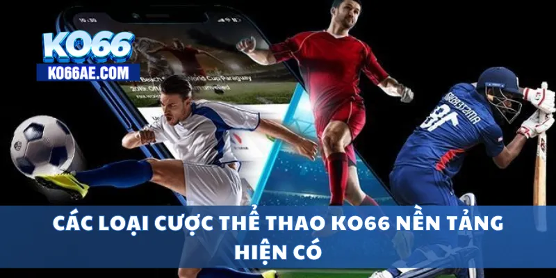 Thể Thao KO66 – Cá Cược Bóng Đá, Tennis, eSports Cực Hấp Dẫn 2 Các loại cược thể thao KO66 nền tảng hiện có